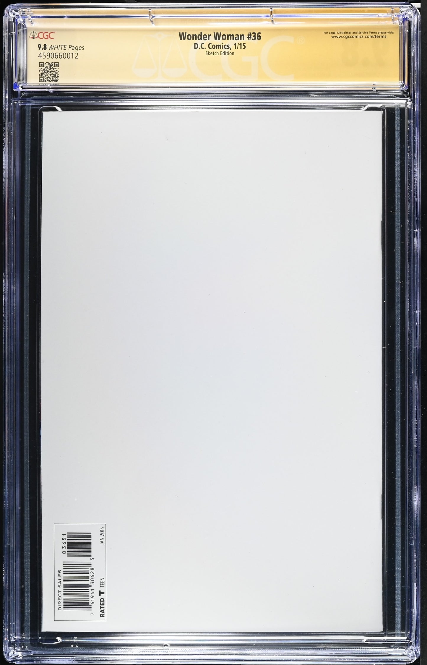 Wonder Woman #35 Blank Sketch Agnes Garbowska CGC 9.8