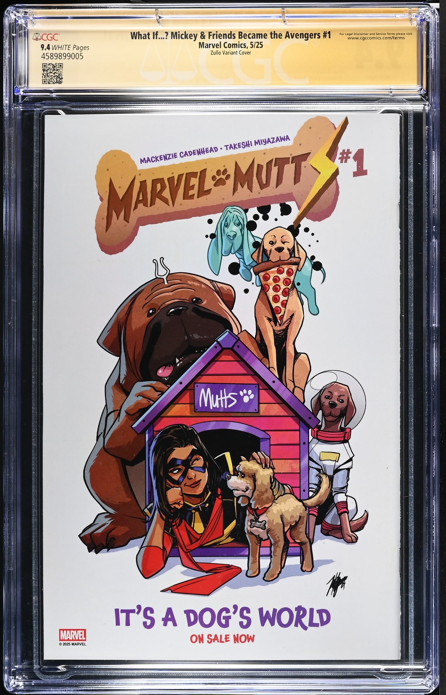 What if..? Mickey & Friends Became the Avengers #1 Chrissie Zullo Variant Signed CGC 9.4 SS