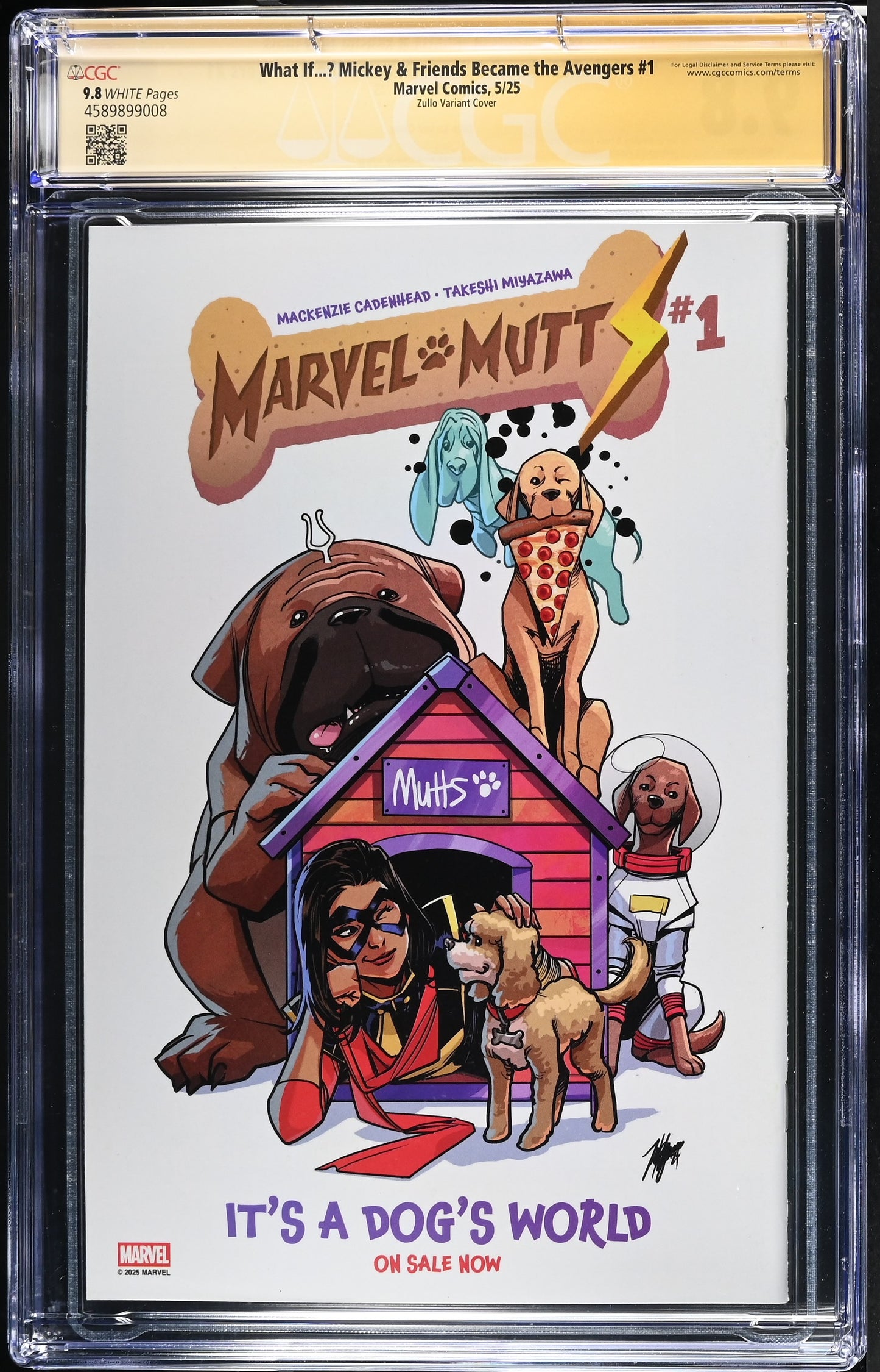 What if..? Mickey & Friends Became the Avengers #1 Chrissie Zullo Variant Signed CGC 9.8 SS