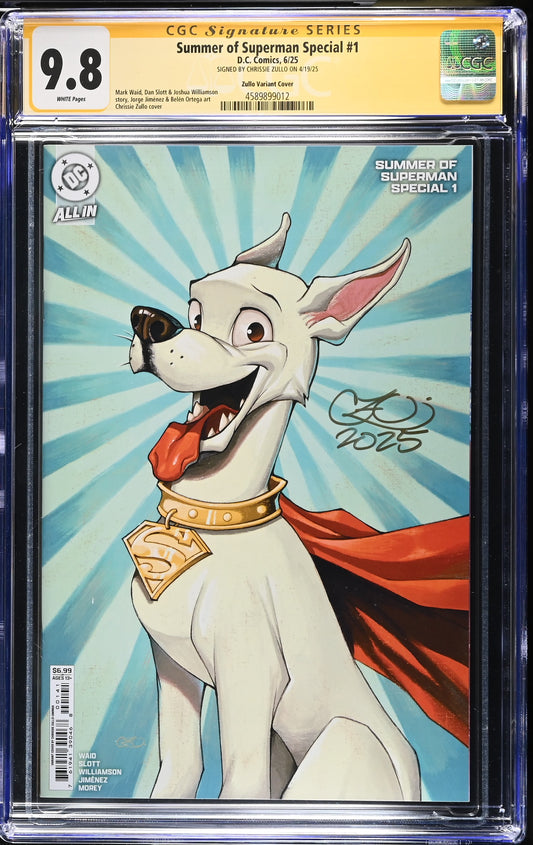 Summer of Superman Special #1 Chrissie Zullo Variant Signed CGC 9.8 SS