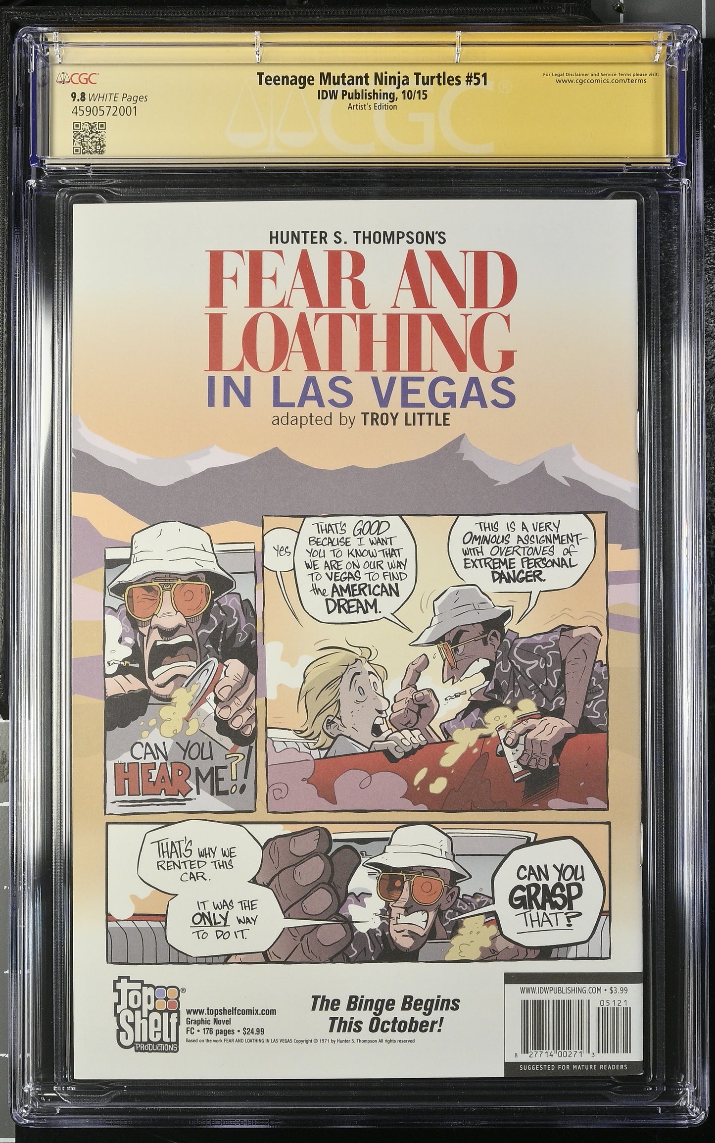 Teenage Mutant Ninja Turtles #51 Artist Edition 90's Movie Cast Signed By Rist, Tochi & Eastman CGC SS 9.8