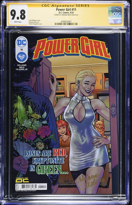 Power Girl #11 Adriana Mello Signed CGC SS 9.8