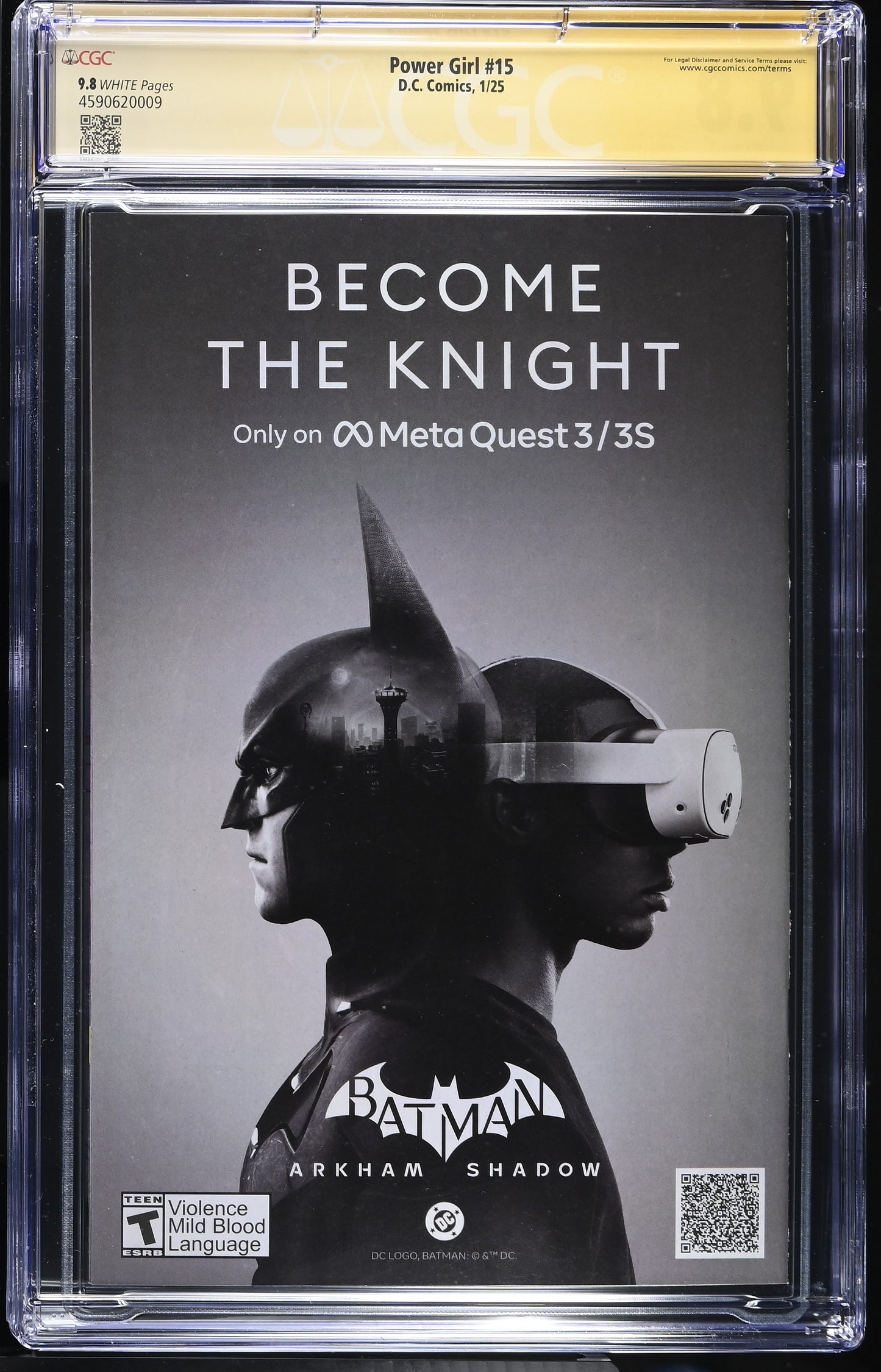 Power Girl #15 Adriana Mello Signed CGC SS 9.8