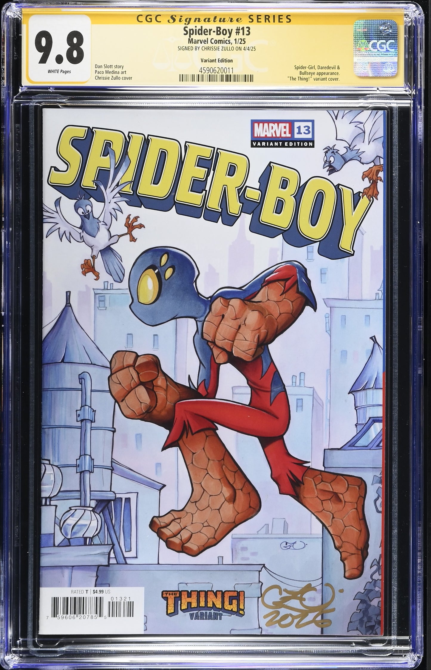 Spider-Boy #13 Chrissie Zullo Variant CGC SS 9.8