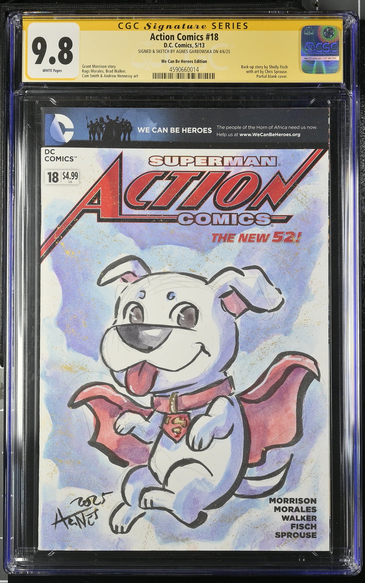 Action Comics #18 Blank Sketch Agnes Garbowska CGC 9.8
