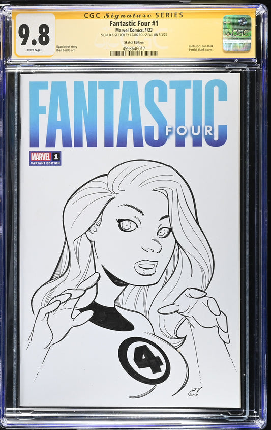 Fantastic Four #1 Craig Rousseau Sue Storm Sketch CGC 9.8
