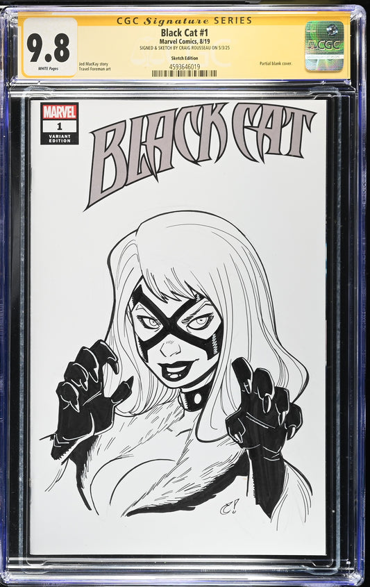 Black Cat #1 Craig Rousseau Sketch CGC 9.8