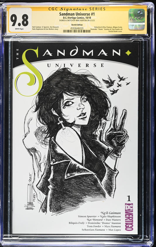Sandman Universe #1 Mike Norton Death Sketch CGC 9.8