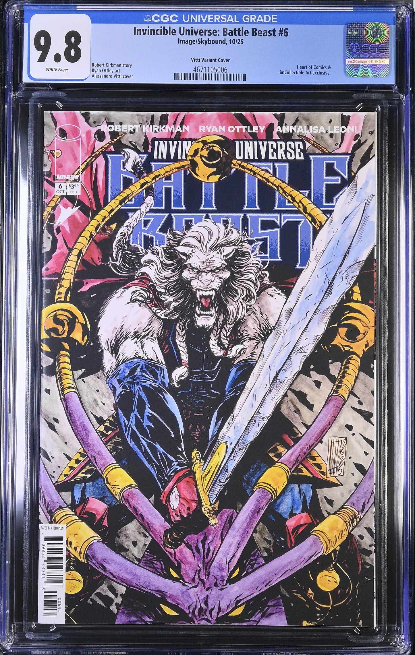 Battle Beast #6 Heart of Comics/IM Collectible Art Alessandro Vitti Exclusive