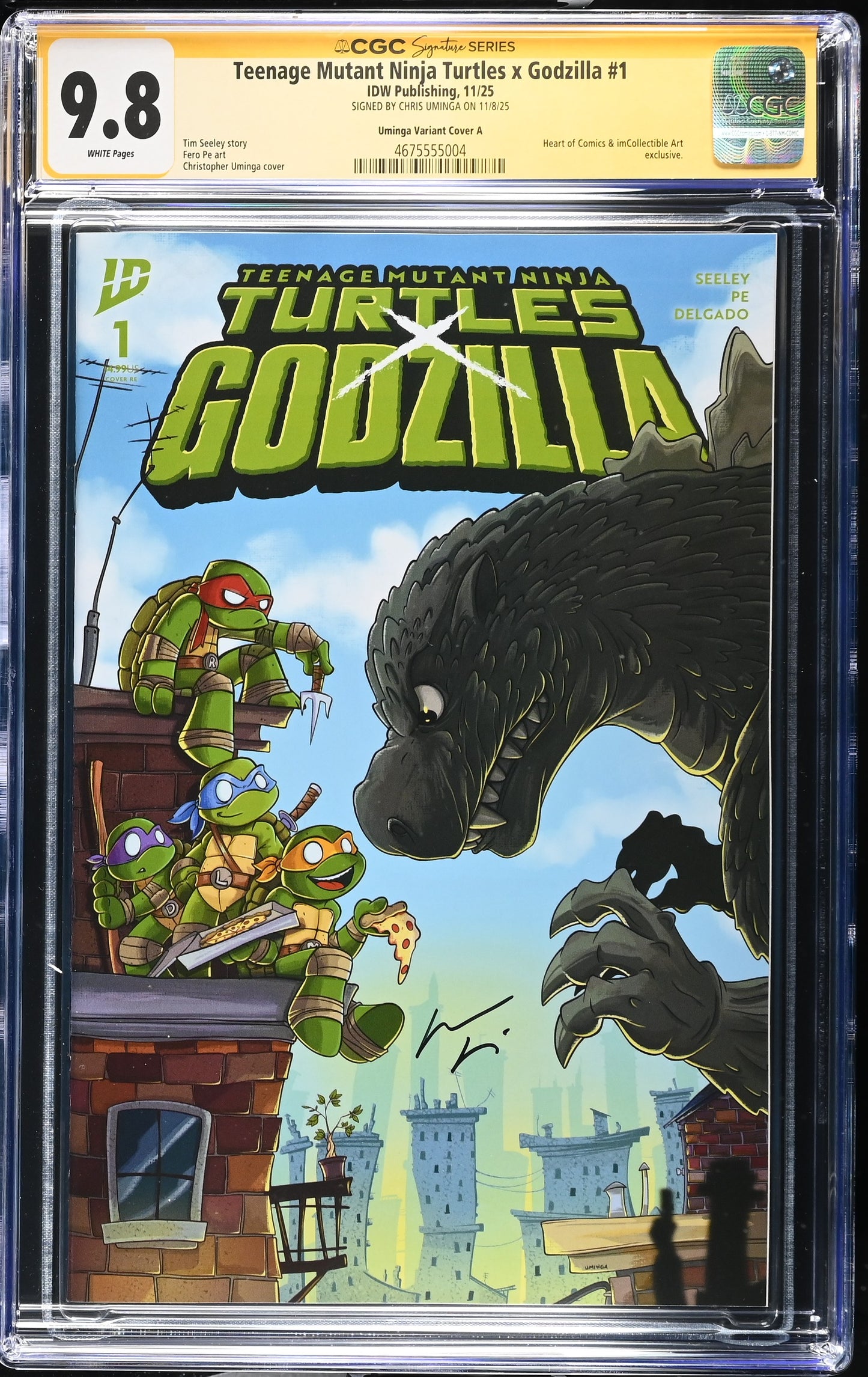 TMNT X Godzilla Heart of Comics/IM Collectible Art Chris Uminga Exclusive Variant