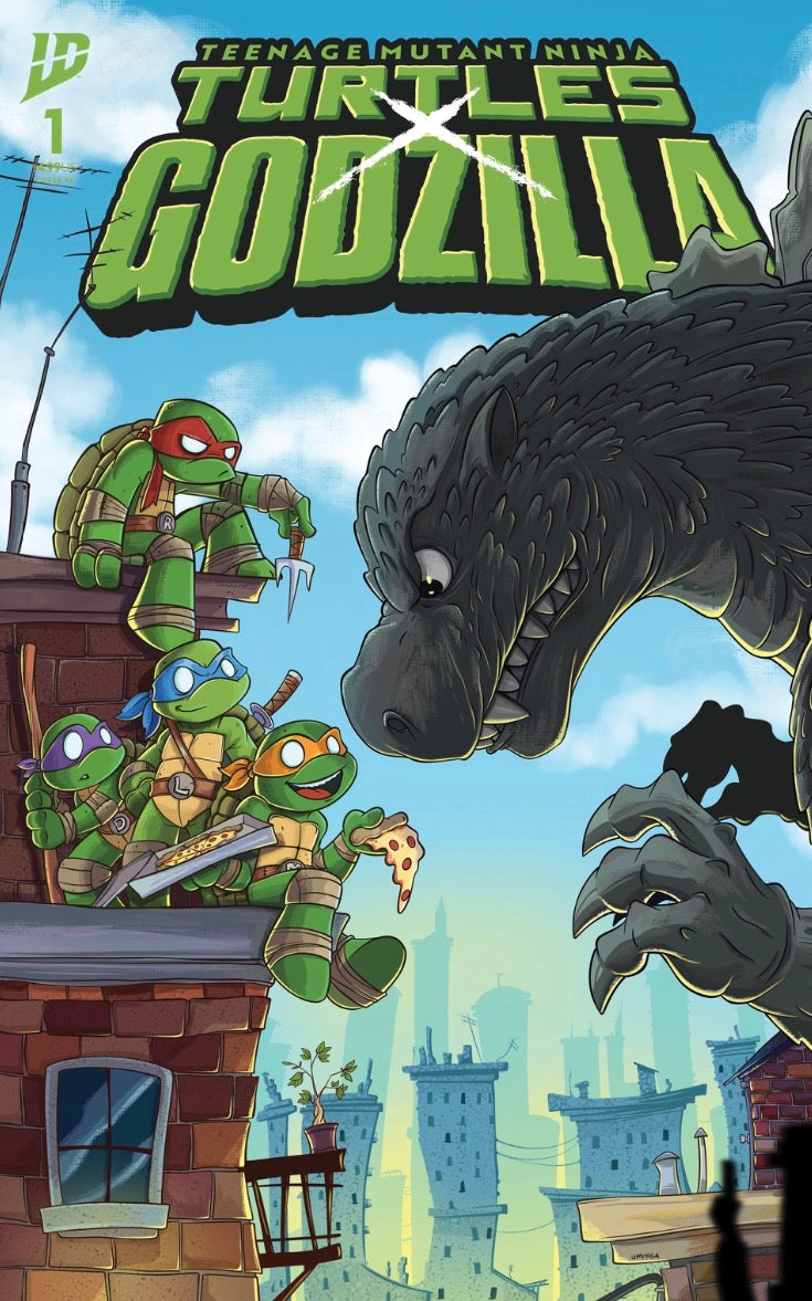 TMNT X Godzilla Heart of Comics/IM Collectible Art Chris Uminga Exclusive Variant